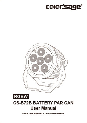 CS-B72B-4-in-1-BATTERY-PAR-CAN-User-Manual